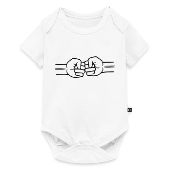 2 Bro Fist clenched fists friends team greeting - Baby Premium short-sleeve bodysuit - white - Front