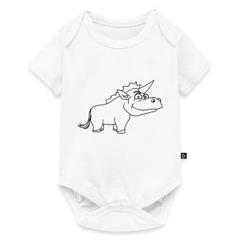 thick male unicorn comic cartoon - Baby Premium short-sleeve bodysuit - white - Front