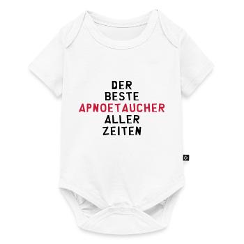 Apnoetauchen Apnoetaucher Apnoetaucherin Schwimmen - Baby Premium Kurzarmbody - Weiß - Vorne