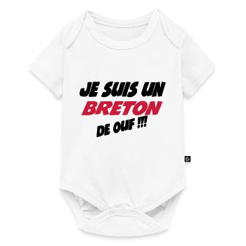 Je suis un breton de ouf !!! - Body à manches courtes Premium Bébé - blanc - Devant