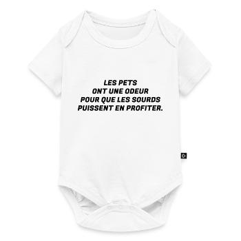 Humour - Drôle - Blague - Rire - Fun - Cool - Body à manches courtes Premium Bébé - blanc - Devant