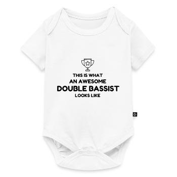 contrebasse contrebassiste Musique Musicien - Body à manches courtes Premium Bébé - blanc - Devant