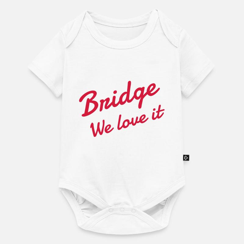 bridge / bridgeur / bridgeuse / cartes - Body à manches courtes Premium Bébé - blanc