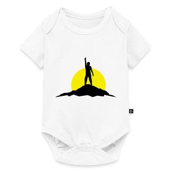 Sport - Berge Wanderer - Baby Premium Kurzarmbody - Weiß - Vorne