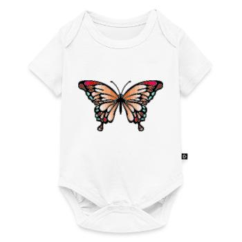 Schmetterling - Baby Premium Kurzarmbody - Weiß - Vorne