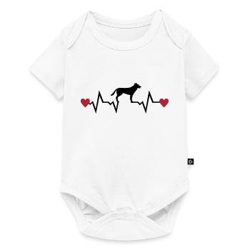 Heartbeat & Dog, German Shepherd - Body à manches courtes Premium Bébé - blanc - Devant