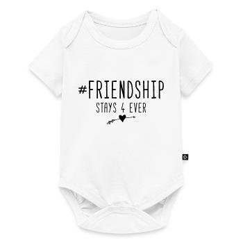friendship_stays_forever_heart - Baby Premium Kurzarmbody - Weiß - Vorne