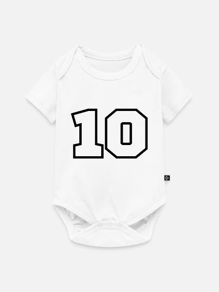 10 - Baby Premium Kurzarmbody - Weiß