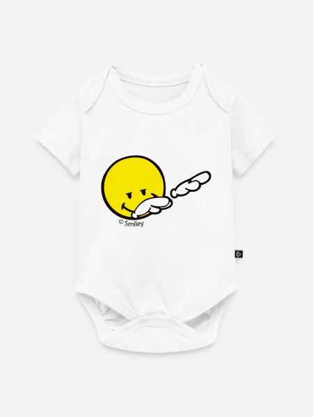 SmileyWorld Dabbing Move - Baby Premium Kurzarmbody - Weiß