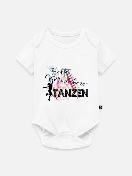 Echte Mädchen Tanzen - Baby Premium Kurzarmbody - Weiß