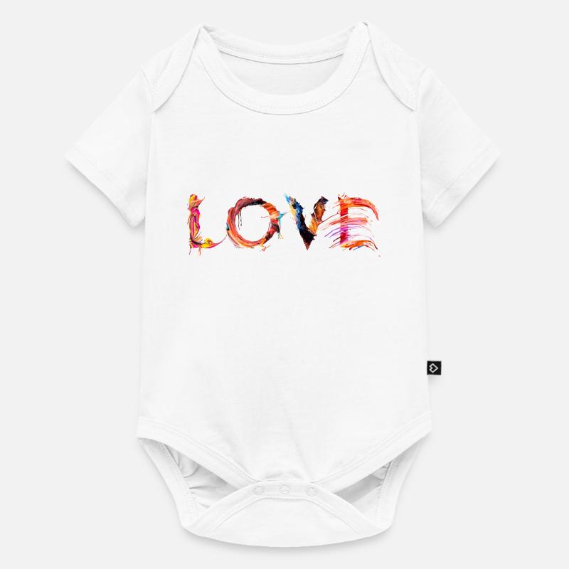 Love - Body à manches courtes Premium Bébé - blanc