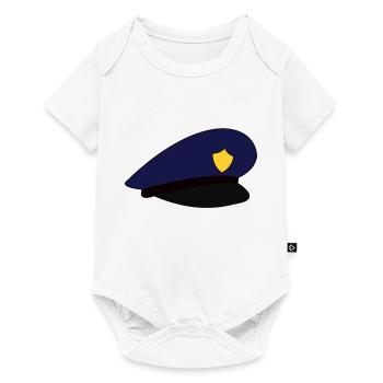 Chapeau de police chapeau de police - Body à manches courtes Premium Bébé - blanc - Devant