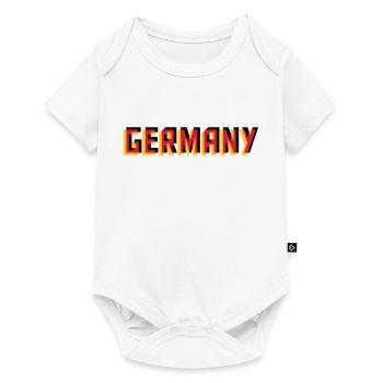 Allemagne Allemagne 3D effet couleurs noir rouge G - Body à manches courtes Premium Bébé - blanc - Devant