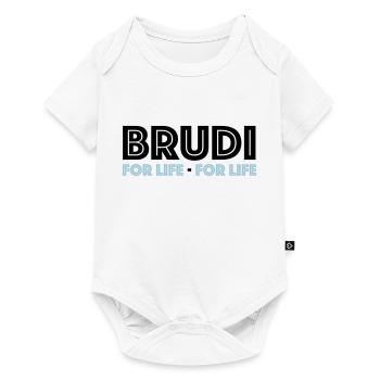 brudi großer bruder Geschwister Kumpel Freund - Baby Premium Kurzarmbody - Weiß - Vorne