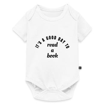 It is a good day to read a book - Baby Premium short-sleeve bodysuit - white - Front