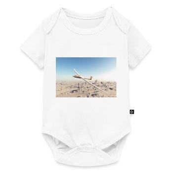 Planeur au-dessus des nuages - Body à manches courtes Premium Bébé - blanc - Devant