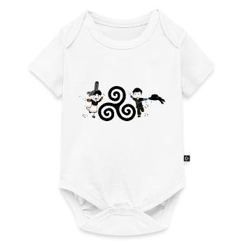 Breton characters triskel - Baby Premium short-sleeve bodysuit - white - Front