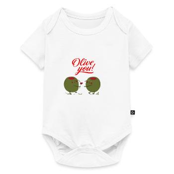 Olive you - Baby Premium short-sleeve bodysuit - white - Front