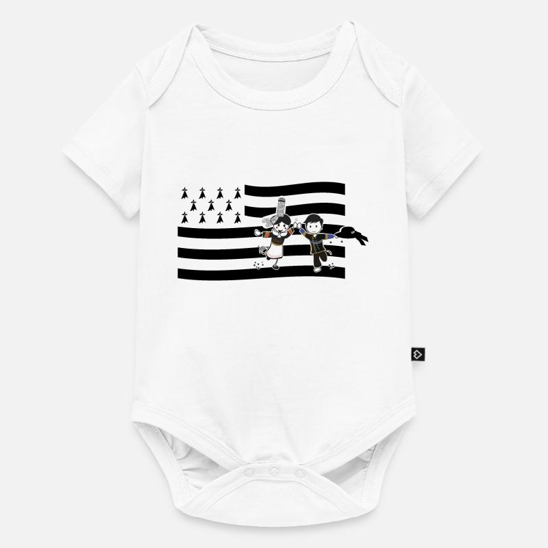 drapeau plus bretons - Body à manches courtes Premium Bébé - blanc