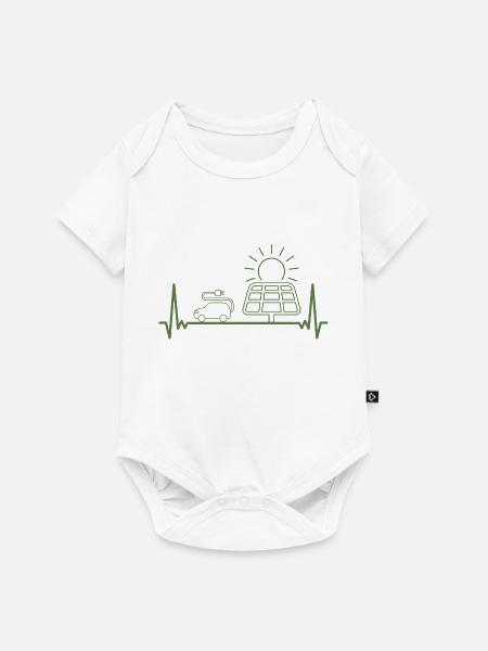 EKG Elektroauto E-Mobilität Strom Zukunft - Baby Premium Kurzarmbody - Weiß