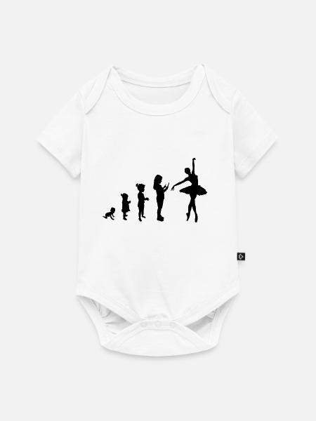 Evolution Ballett 1 - Baby Premium Kurzarmbody - Weiß