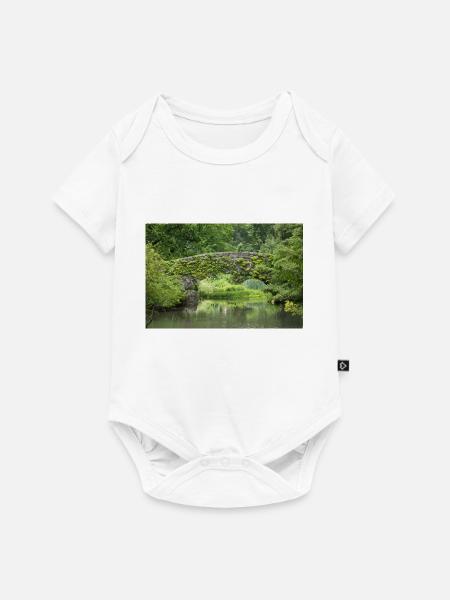 New York Gapstow Bridge Central Park Manhattan - Baby Premium Kurzarmbody - Weiß