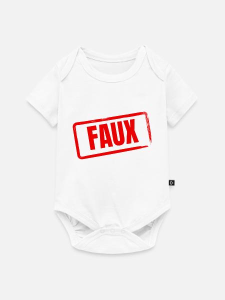 FALSCH - Baby Premium Kurzarmbody - Weiß