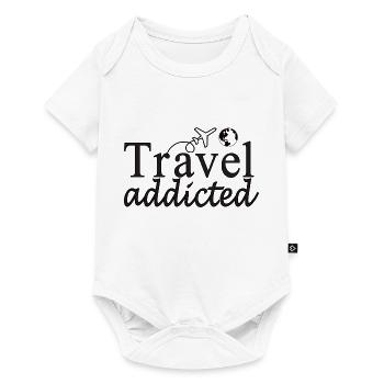 travel addicted - Baby Premium Kurzarmbody - Weiß - Vorne