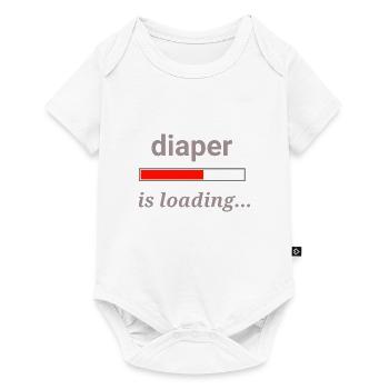 Diaper is loading - Baby Premium short-sleeve bodysuit - white - Front