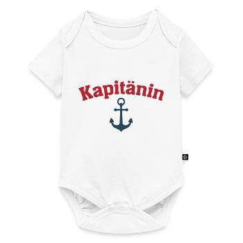 Kapitänin Geschenk Boot Segler Segelboot - Baby Premium Kurzarmbody - Weiß - Vorne