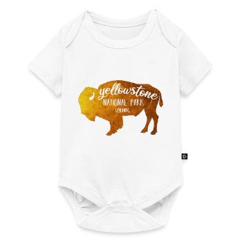 Yellowstone Bison gold color - Baby Premium short-sleeve bodysuit - white - Front