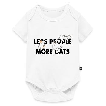 Less People More Cats - Baby Premium short-sleeve bodysuit - white - Front