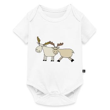 Elche - Baby Premium Kurzarmbody - Weiß - Vorne