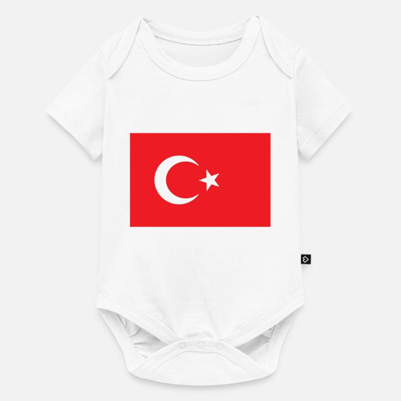 Drapeau turc - Body à manches courtes Premium Bébé - blanc