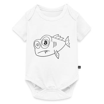 bitcoin poisson à l’œil bitcoin - Body à manches courtes Premium Bébé - blanc - Devant
