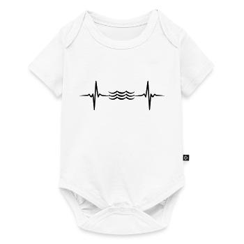 Heartbeat vagues symbole - Body à manches courtes Premium Bébé - blanc - Devant