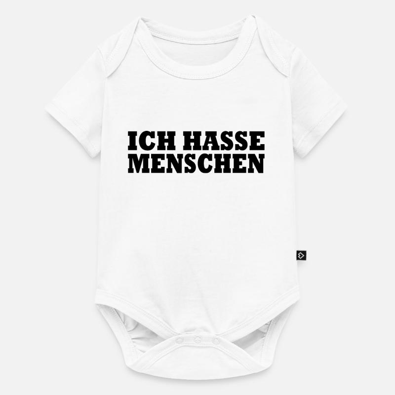 Ich hasse menschen - Baby Premium Kurzarmbody - Weiß