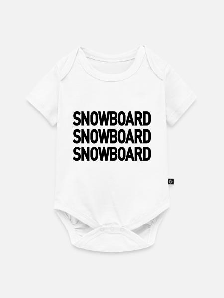 Snowboard Snowboarder Ski - Baby Premium Kurzarmbody - Weiß