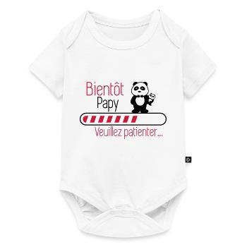 Bientôt papy - Futur Papi - Body à manches courtes Premium Bébé - blanc - Devant