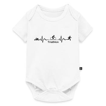 Triathlon Swim Bike Run - Baby Premium short-sleeve bodysuit - white - Front