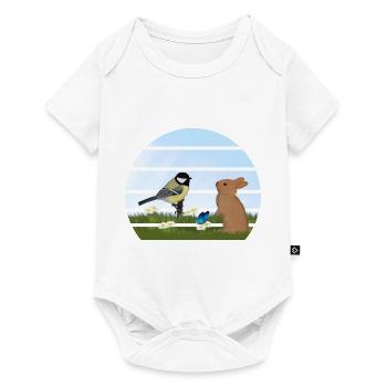 Great Bird Rabbit Easter Spring - Baby Premium short-sleeve bodysuit - white - Front
