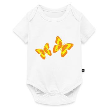 Butterfly Butterfly Insects Spring Summer colorful - Baby Premium short-sleeve bodysuit - white - Front