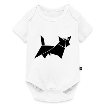 Origami Cat Illustration Idée Cadeau - Body à manches courtes Premium Bébé - blanc - Devant