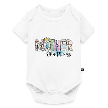 Mutter einer Prinzessin - Baby Premium Kurzarmbody - Weiß - Vorne