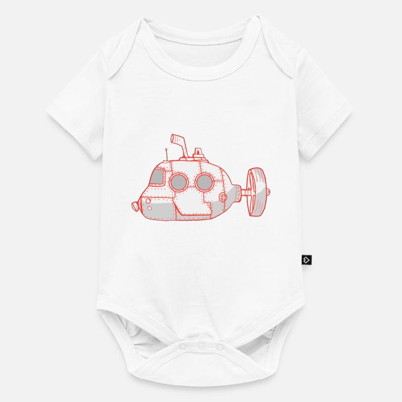 U-Boot in rot! - Baby Premium Kurzarmbody - Weiß