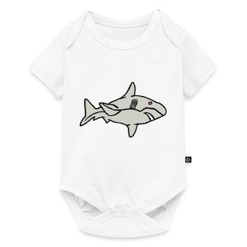 Fish Shark Predator Predator Water Graffiti Ocean - Baby Premium short-sleeve bodysuit - white - Front