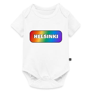 HELSINKI PRIDE GAY FLAG REGENBOGEN - Baby Premium Kurzarmbody - Weiß - Vorne