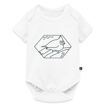 Diamond cardinal bird - Baby Premium short-sleeve bodysuit - white - Front