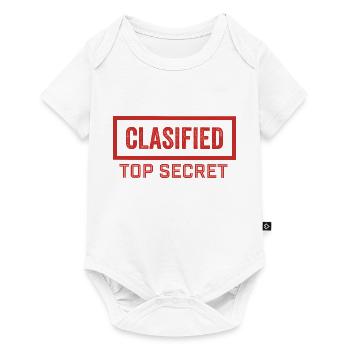 Top Secret clasifié - Body à manches courtes Premium Bébé - blanc - Devant