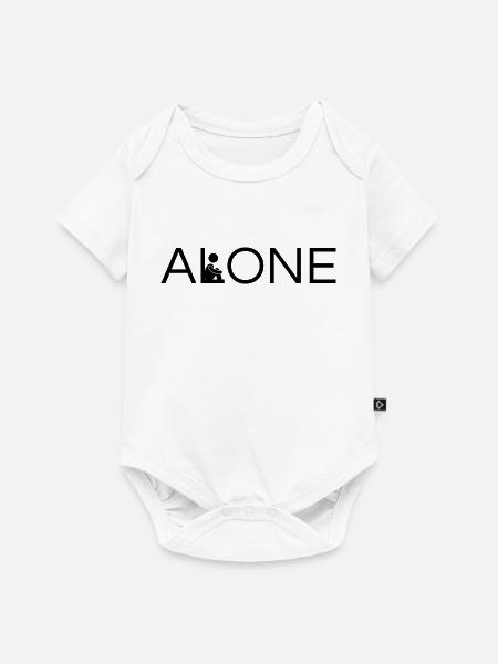 allein - Baby Premium Kurzarmbody - Weiß